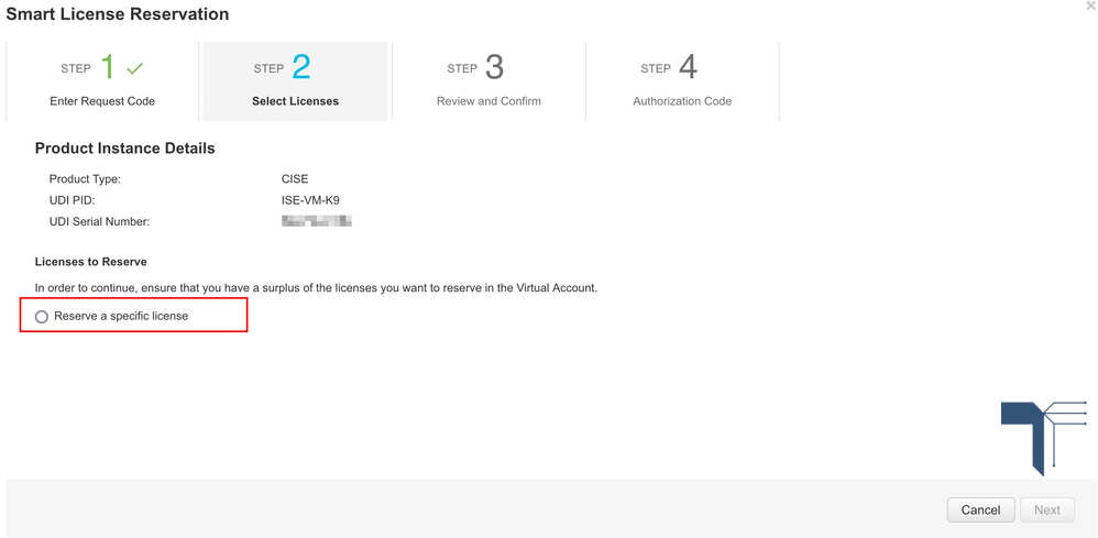 Reserve a specific license