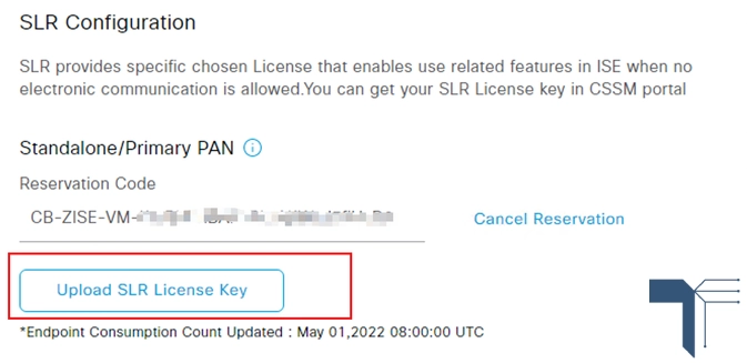 Upload SLR License Key