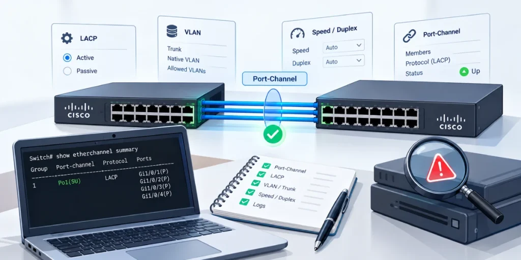 رفع خطای Port-Channel Inconsistency